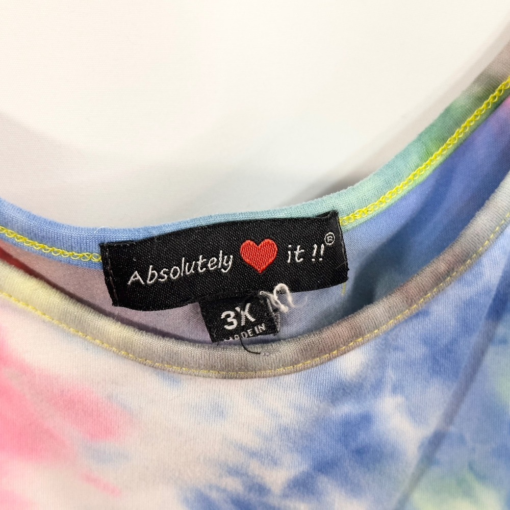 Absolutely‎ It Plus Size 3X Tie Dye Tank Top Sleeveless Casual Cropped 1546 - Picture 2 of 7